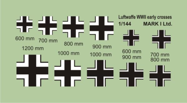 [DMK14421] Luftwaffe výsostné znaky (Balkenkreuz), starší typ - Image 2